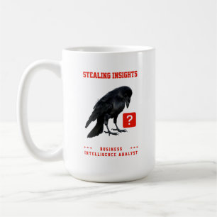 カラスのビジネス+インテリジェンス+アナリスト コーヒーマグカップ
