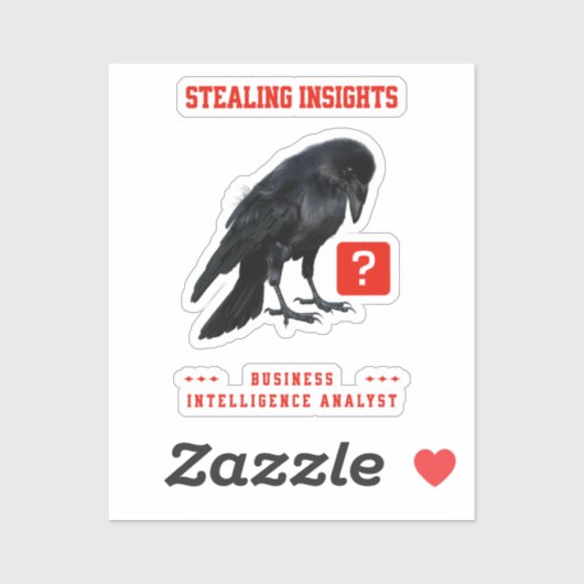 カラスのビジネス+インテリジェンス+アナリスト シール (シート)