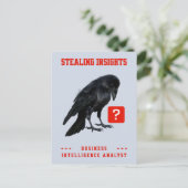 カラスのビジネス+インテリジェンス+アナリスト ポストカード (スタンド正面)