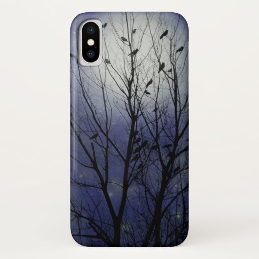 カラスのブルームーングローナイト Case-Mate iPhoneケース (裏面)