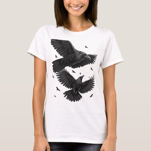 カラスの上空 Tシャツ (正面)