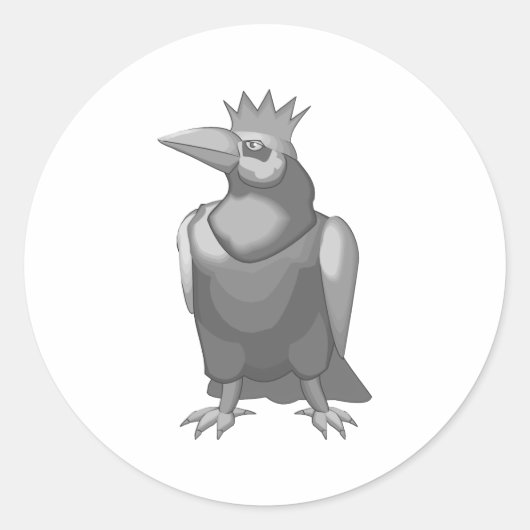 カラスの冠 ラウンドシール (正面)