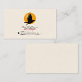 カラスの名刺(日曜日の背景幕と) 名刺 (正面/裏面)