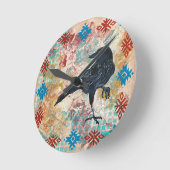 カラスの壁時計 ラウンド壁時計 (傾斜)