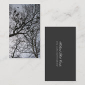 カラスの小さい写真カード 名刺 (正面/裏面)