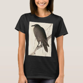 カラスの日本画スケッチ Tシャツ