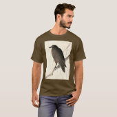 カラスの日本画 Tシャツ (正面フル)