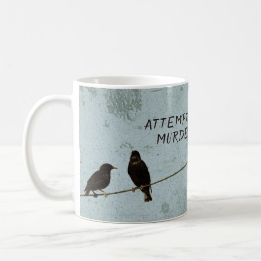 カラスの殺人未遂　ユーモアミステリー愛好家 コーヒーマグカップ (左)