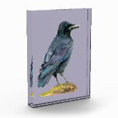 カラスの水彩画の絵画 フォトブロック (左)