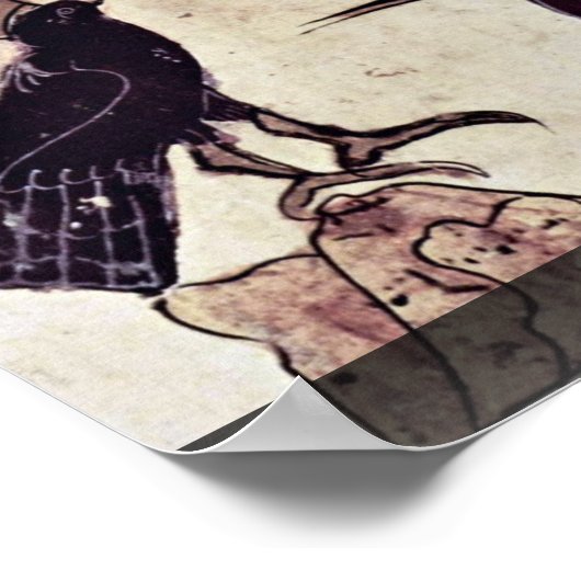 カラスの王と彼の評議会はアラビシャー・マラーによって ポスター (角)