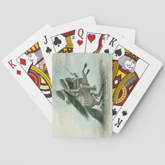 カラスの種族の戦士(w/c紙で) トランプ (裏面)