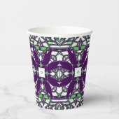 カラスの紫/緑の殺人万華鏡のように千変万化するパターンパーティー 紙コップ (右)