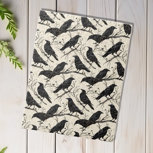 カラスの群れ ジグソーパズル