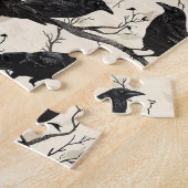 カラスの群れ ジグソーパズル (側面)