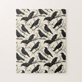 カラスの群れ ジグソーパズル (縦)