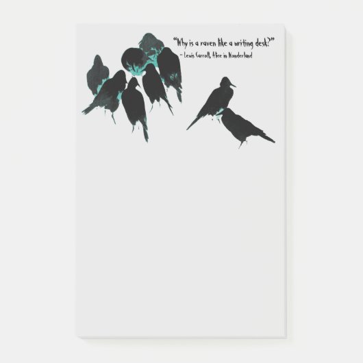 カラスの群れ ポストイット (正面)