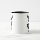 カラスの群れCorvid Birdロゴ マグカップ (中央)