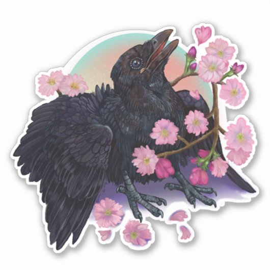 カラスの羽 シール (正面)