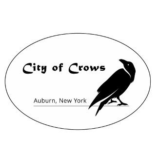 カラスの街の白黒ロゴ トートバッグ