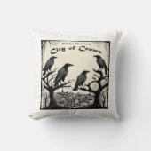 カラスの街 クッション (正面)