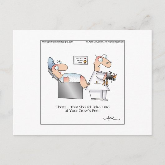 カラスの足漫画 ポストカード (正面)