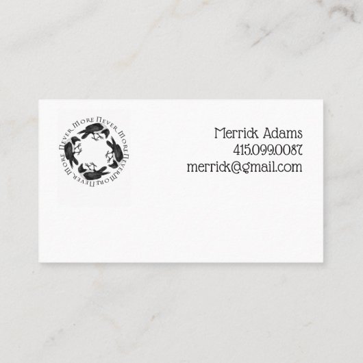 カラスの輪は決してゴシック様式ではない 名刺 (裏面)