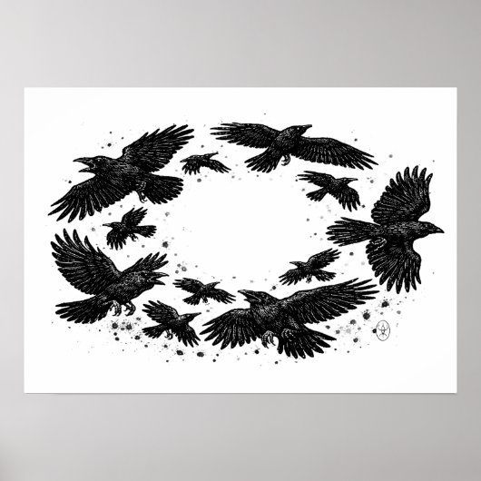 カラスの輪 ― 呪われたインク画 ポスター (正面)