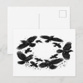 カラスの輪 ― 呪われたインク画 ポストカード (正面/裏面)