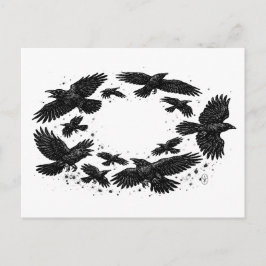 カラスの輪 ― 呪われたインク画 ポストカード