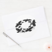 カラスの輪 ― 呪われたインク画 ラウンドシール (封筒)
