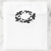カラスの輪 ― 呪われたインク画 ラウンドシール (バッグ)