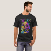 カラスの離れスカルの朝と花の景色 Tシャツ (正面フル)