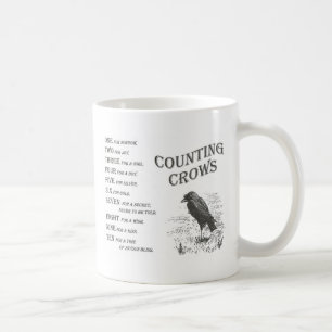 カラスの韻のコップを数えるヴィンテージ コーヒーマグカップ