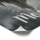 カラスの鳥のベビーが月に眠る ポスター (コーナー)