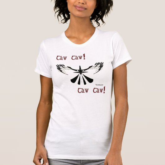 カラスの鳴き声のカラスの鳴き声の女性タンクトップ Tシャツ (正面)