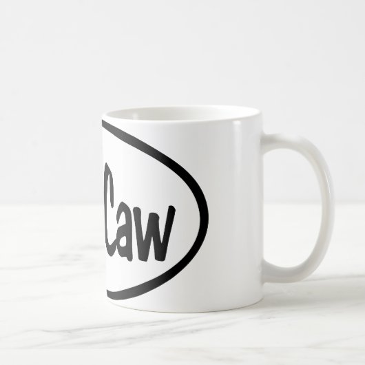 カラスの鳴き声のカラスの鳴き声 コーヒーマグカップ (右)