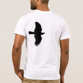 カラスの黒い輪郭 Tシャツ (裏面)