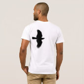 カラスの黒い輪郭 Tシャツ (裏面フル)