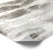 カラスはどこでも同様に黒い水彩画 ポスター (角)