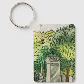 カラスは墓地にいる。 キーホルダー (正面)