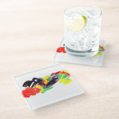 カラスは秋を告げる ガラスコースター (アングル)