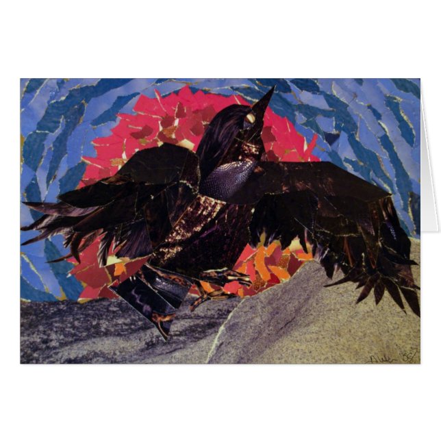 カラスは飛行を取ります (正面横)