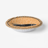 カラスまたはカラスのハロウィーンオレンジと黒 ペーパーボウル (傾斜あり)