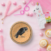 カラスまたはカラスのハロウィーンオレンジと黒 ペーパーボウル (パーティー)