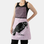 カラスまたはカラスのハロウィーンピンクと黒 エプロン (インサイチュ)