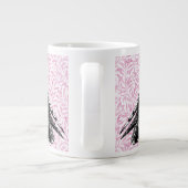 カラスまたはカラスのハロウィーンピンクと黒 ジャンボコーヒーマグカップ (裏面)