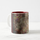 カラスまたはワタリガラスの写真 ツートーンマグカップ (正面左)