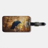 カラスまたはワタリガラスの写真 ラゲッジタグ (裏面横)