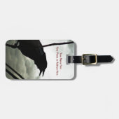 カラスまたはワタリガラスの写真 ラゲッジタグ (正面横)