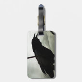 カラスまたはワタリガラスの写真 ラゲッジタグ (裏面縦)